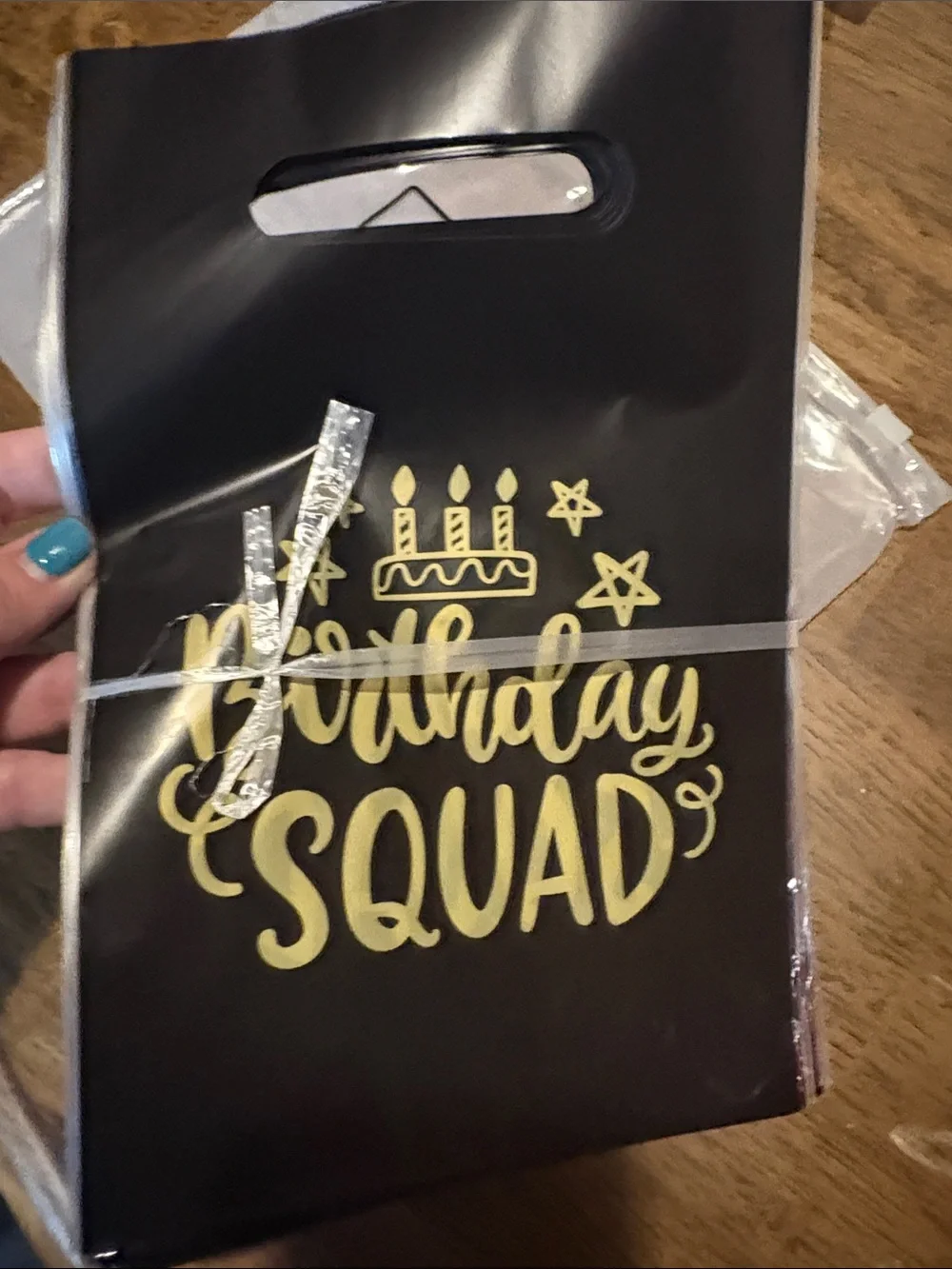 Amazon Birthday Squad Favor Bags - Black and Gold